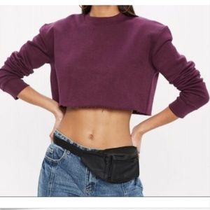 Carli bybel & missguided cropped sweater NWT